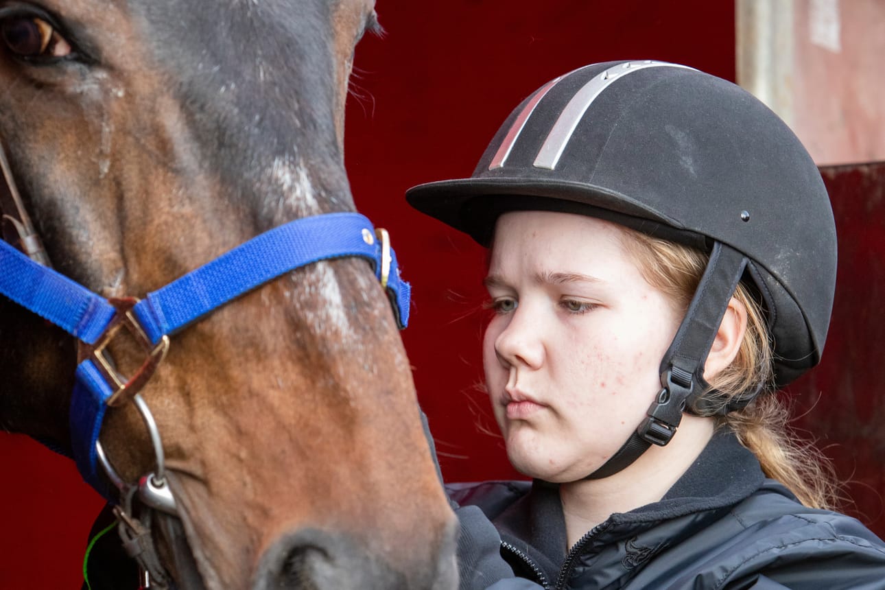 Johanna Ranki osaa todistettavasti hoitaa hevosta. Siitä hyvästä hänet palkittiin Taitaja2019-kilpailussa. hopeamitalilla.