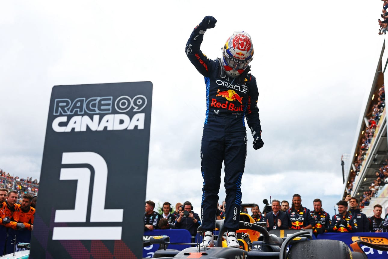 Red Bullin Max Verstappen ajoi kauden kuudenteen ja uransa 60. gp-voittoon. LEHTIKUVA / AFP