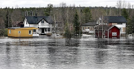 Kittilässä tulvi toukokuussa.