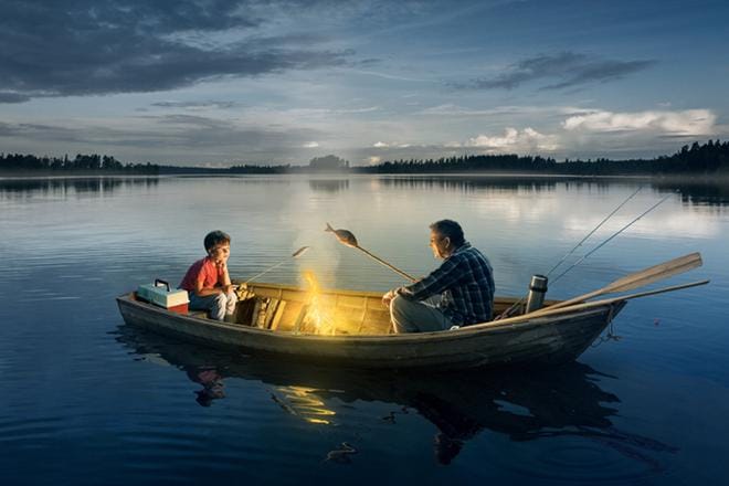 Erik Johansson: Fishing with grandpa.