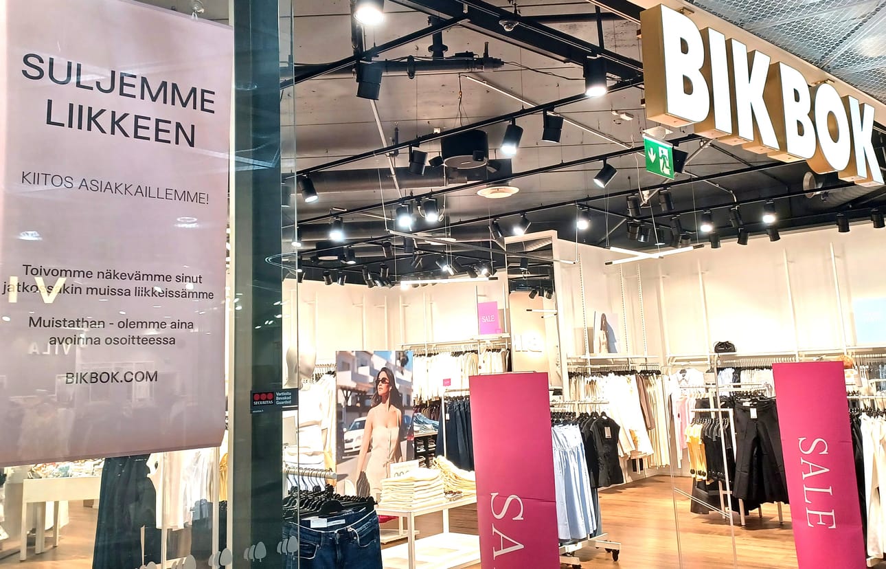 Bik Bokin myymälä Vaasan keskustassa lopettaa toimintansa.