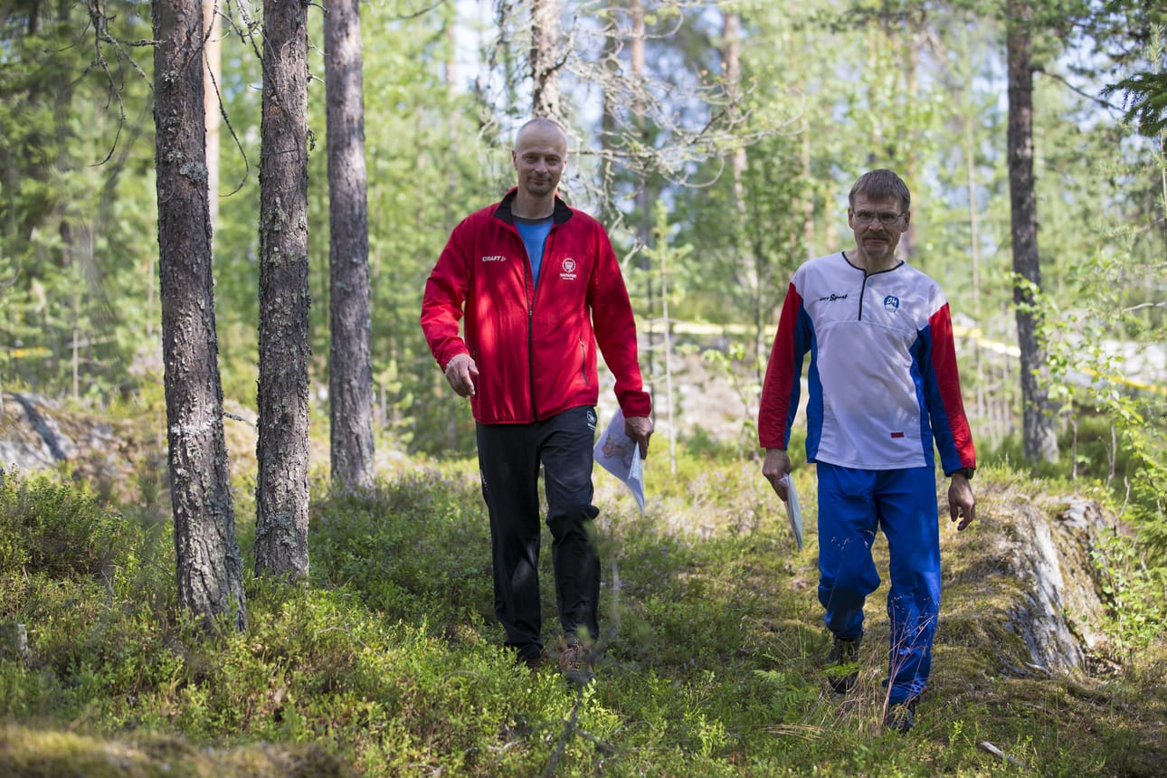 Napapiiri-Jukolan pääratamestarit Mikko Rapakko ja Kimmo Määttä tuntevat kilpailumaastot kuin omat taskunsa.