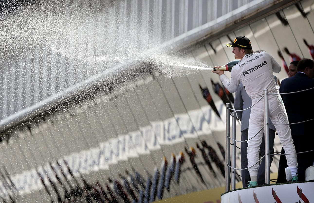 Nico Rosberg juhli voittoa.