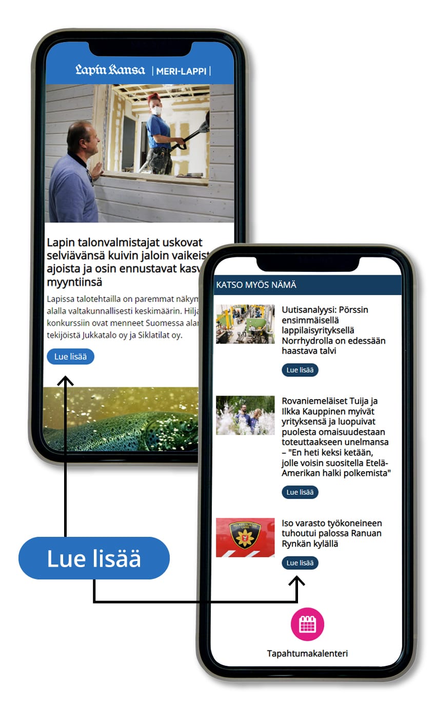 Lue lisää -nappia klikkaamalla juttu avautuu Lapin Kansan verkkosivuille.