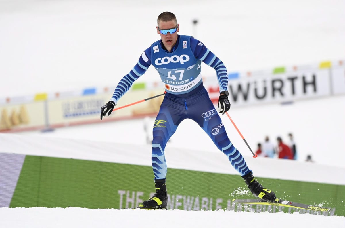 Markus Vuorela loukkasi oikean nilkkansa Val Senalesin harjoitusleirillä lokakuussa. Kuva on viime maaliskuulta. LEHTIKUVA / Emmi Korhonen
