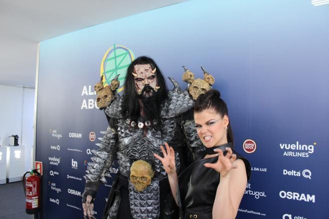 Lordin ja Suomen euroviisuvoitto oli Saara Aallolle suuri juhlan paikka. Hän esiintyy lauantaina numerolla 17, kuten Lordikin Ateenassa vuonna 2006. KUVA: Joonas Kuikka