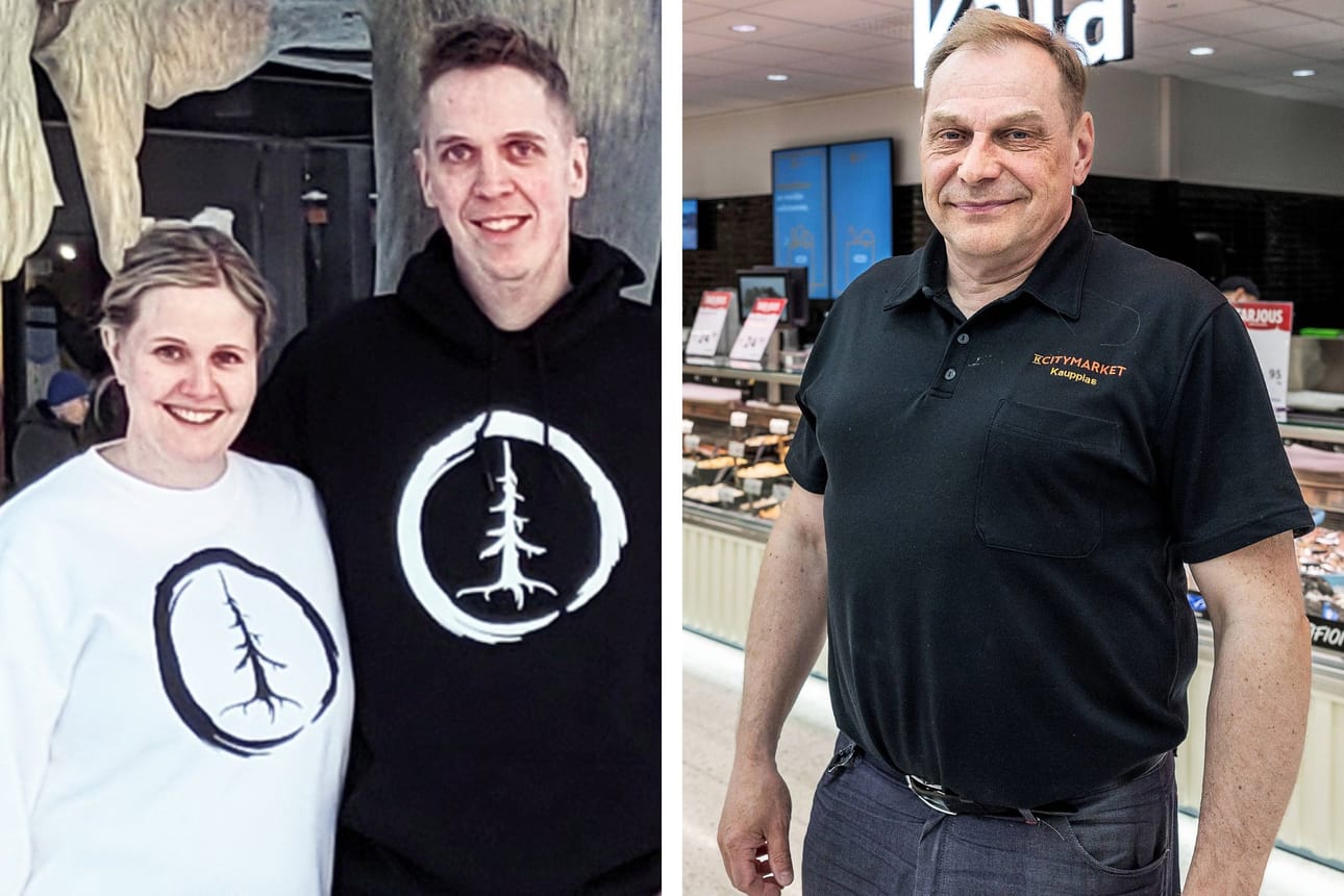 Jounin Kauppaa muutaman vuoden pyörittäneet Linda ja Janne Vuollo sekä Rovaniemen Citymarketin kauppias Jukka Vornanen olivat Lapin kauppiaiden kärkinimiä veropäivänä.