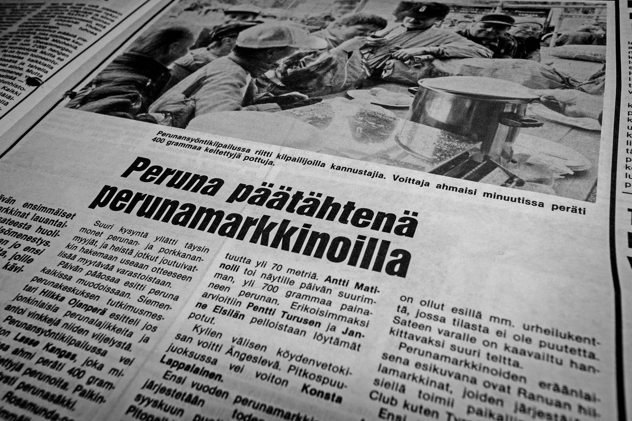 Rantalakeus kertoi ensimmäisistä LC Tyrnävän järjestämistä markkinoista 2. lokakuuta 1991. Tuolloin ohjelmassa oli muun muassa perunansyöntikilpailu.