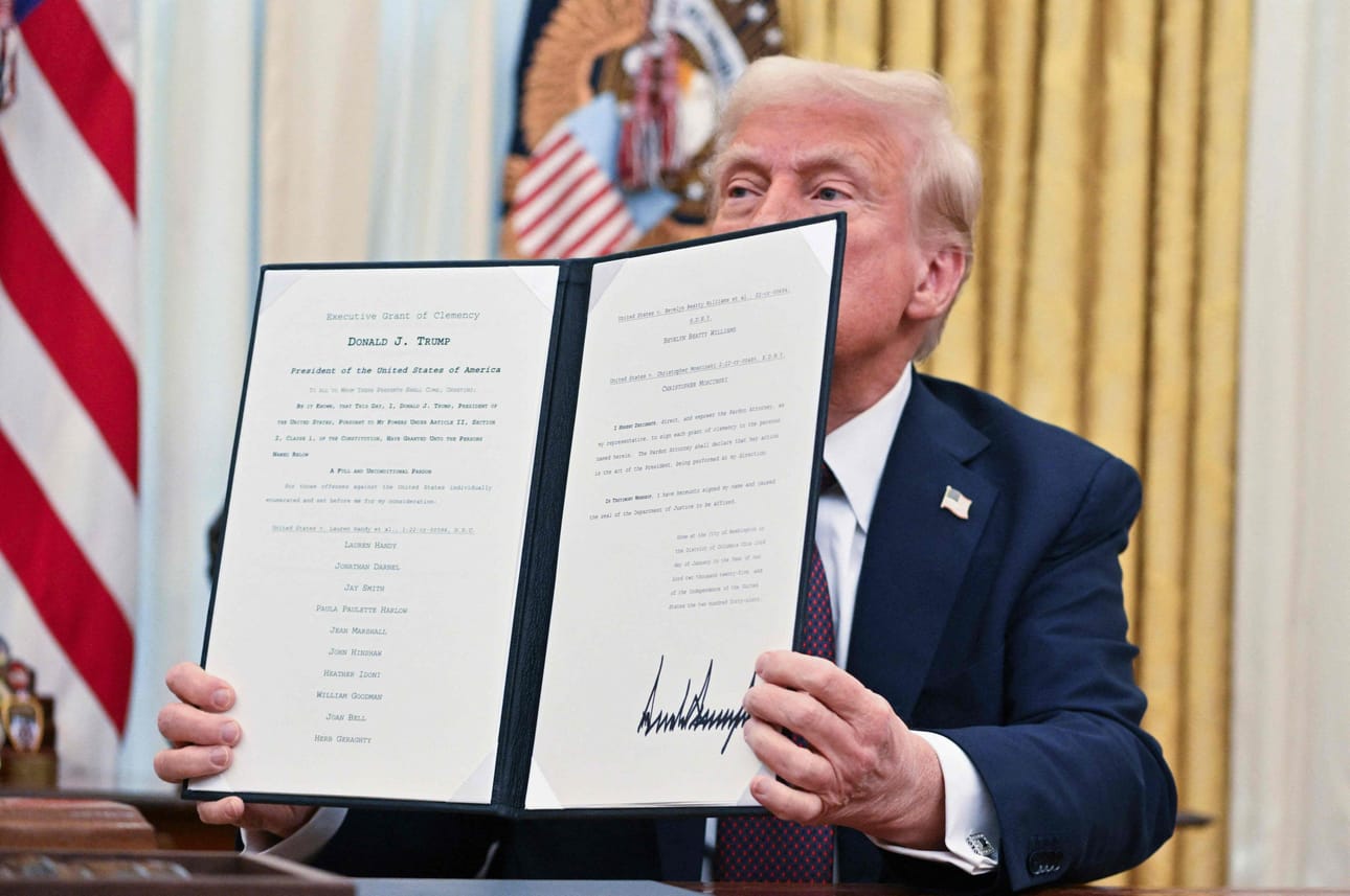 Yhdysvaltain presidentti Donald Trump on armahtanut aborttia vastustaneita mielenosoittajia. LEHTIKUVA/AFP