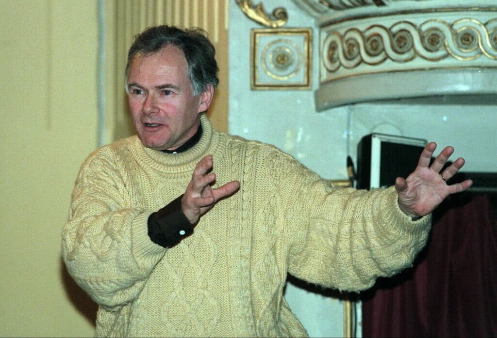Lars Svedberg kuvattuna Svenska Teaternilla hänen ohjaamansa musikaalin A Chorus Line harjoituksissa vuonna 1999.