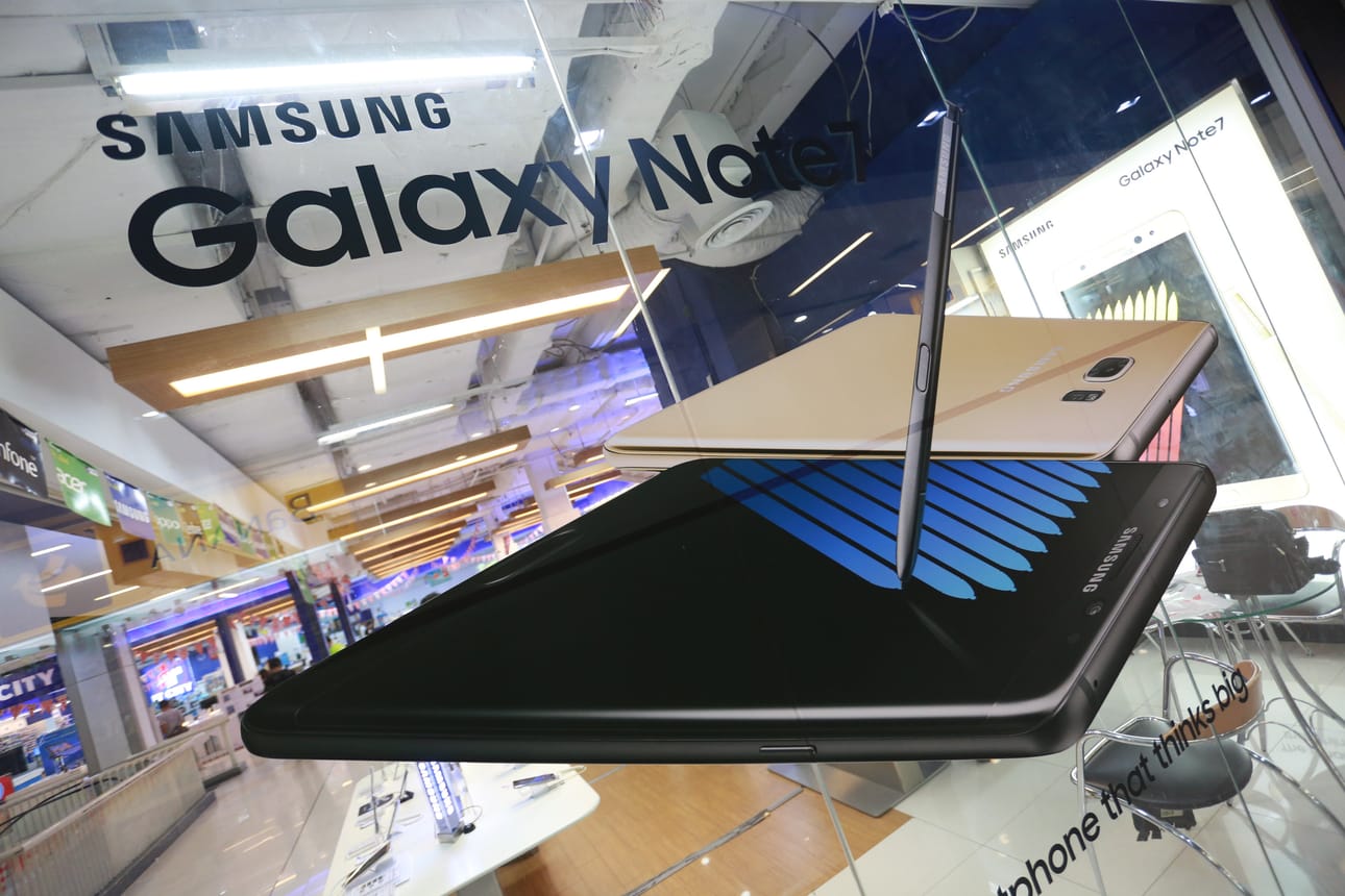 Samsung Galaxy Note 7 -puhelin tuli myyntiin Yhdysvalloissa ja Etelä-Koreassa viime kuussa.