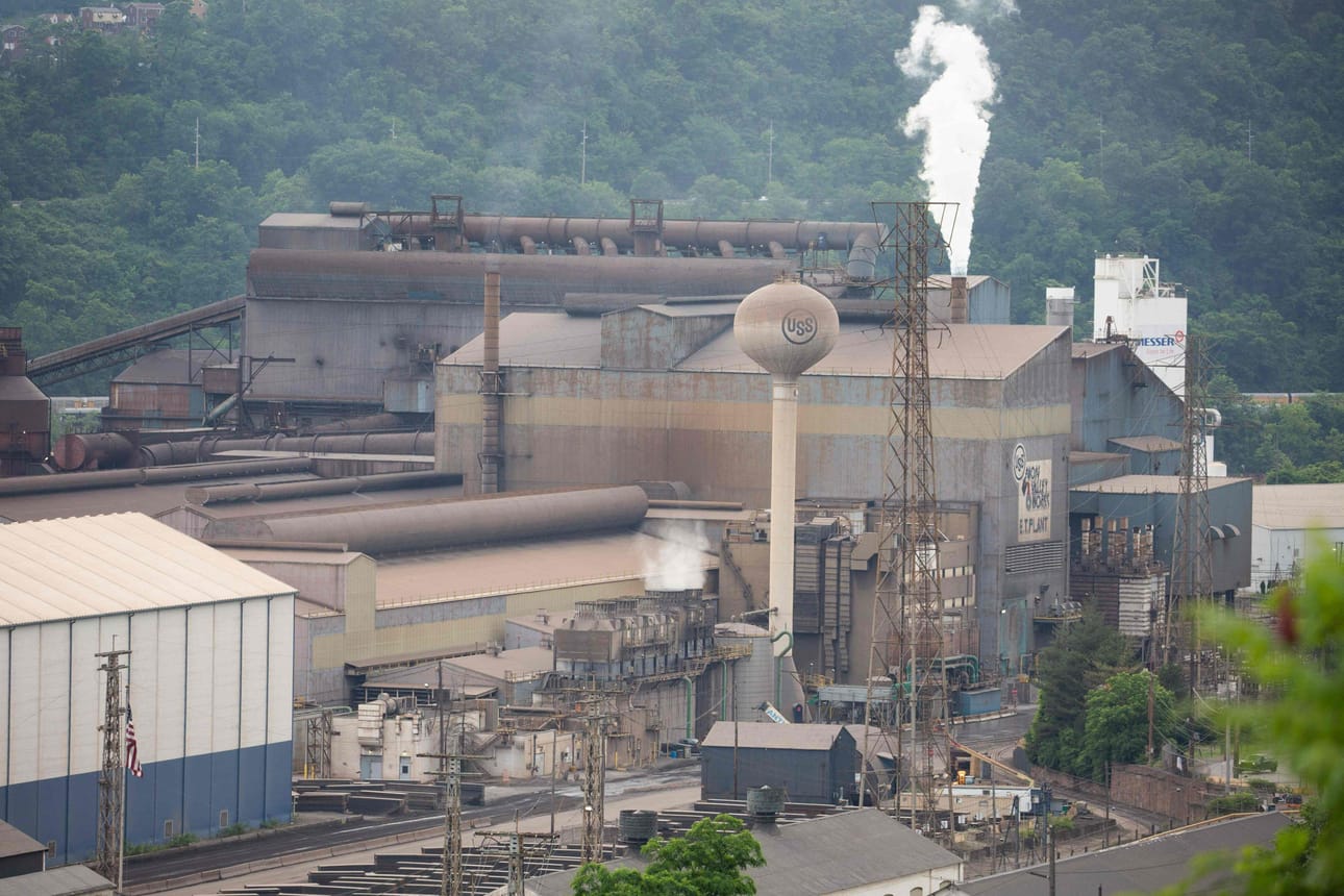Vuonna 1901 perustettu US Steel toimii vaa'ankieliosavaltio Pennsylvaniassa. LEHTIKUVA/AFP