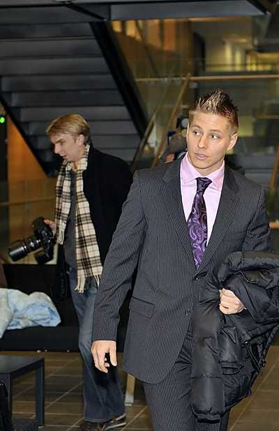 Markus Pöyhönen oikeudessa.