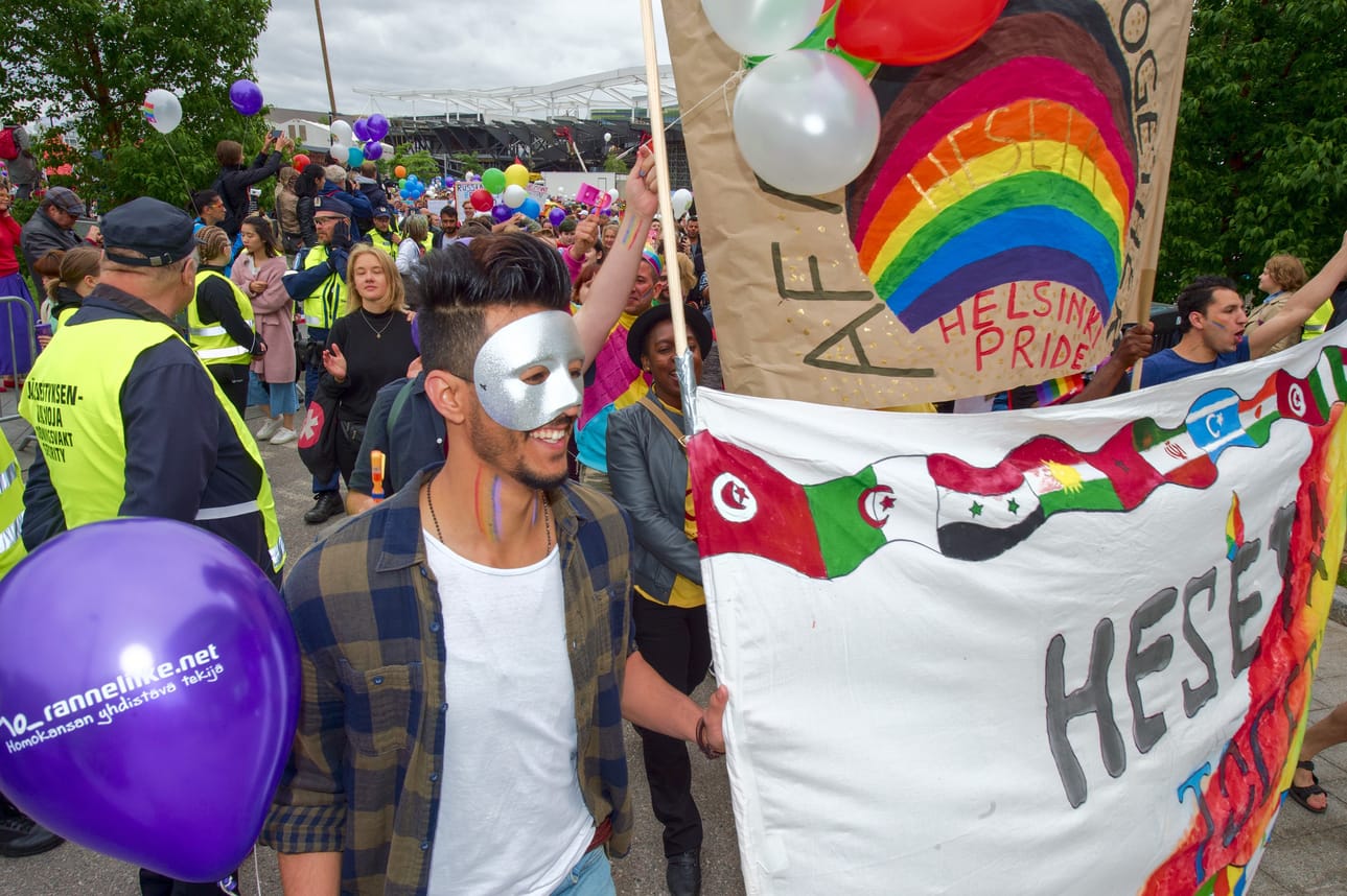 Pride-kulkue Helsingissä vuonna 2017.