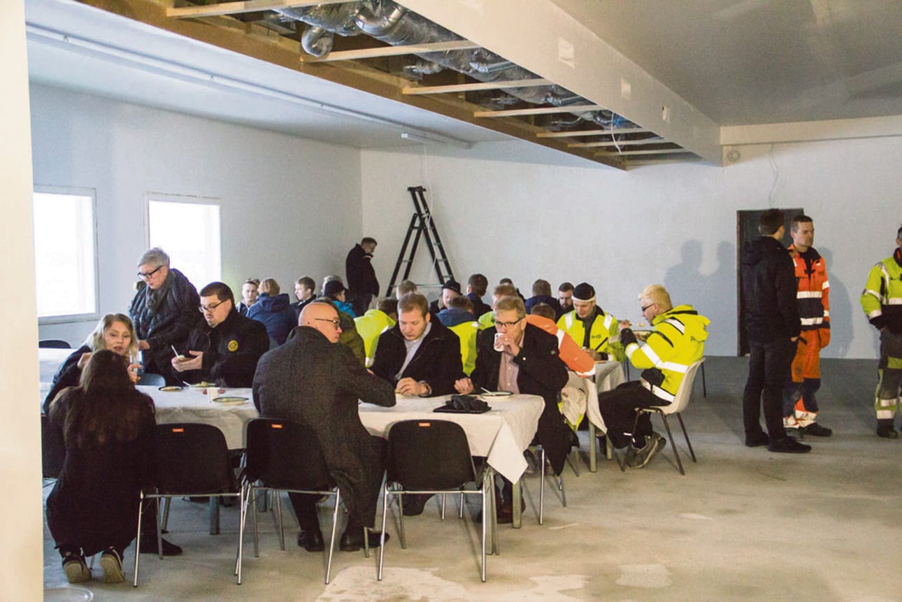 AHS Control vastasi myös Volterin tuotantotilojen rakentamisesta Tupokseen. Harjannostajaisia juhlittiin vuonna 2020. Arkistokuva.