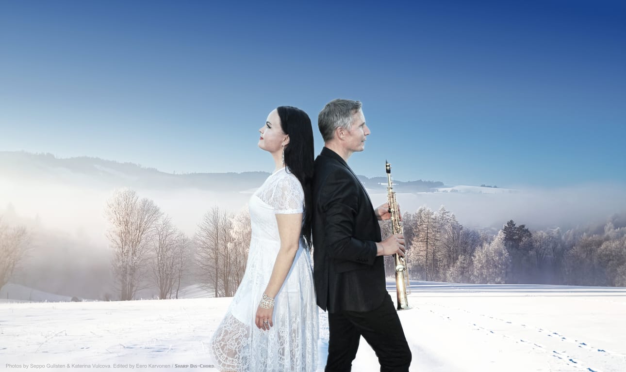 Hietaniemen mestarit -konsertin säveltäjä Päivi Heikura ja sovittaja Jani-Petteri Hägg.