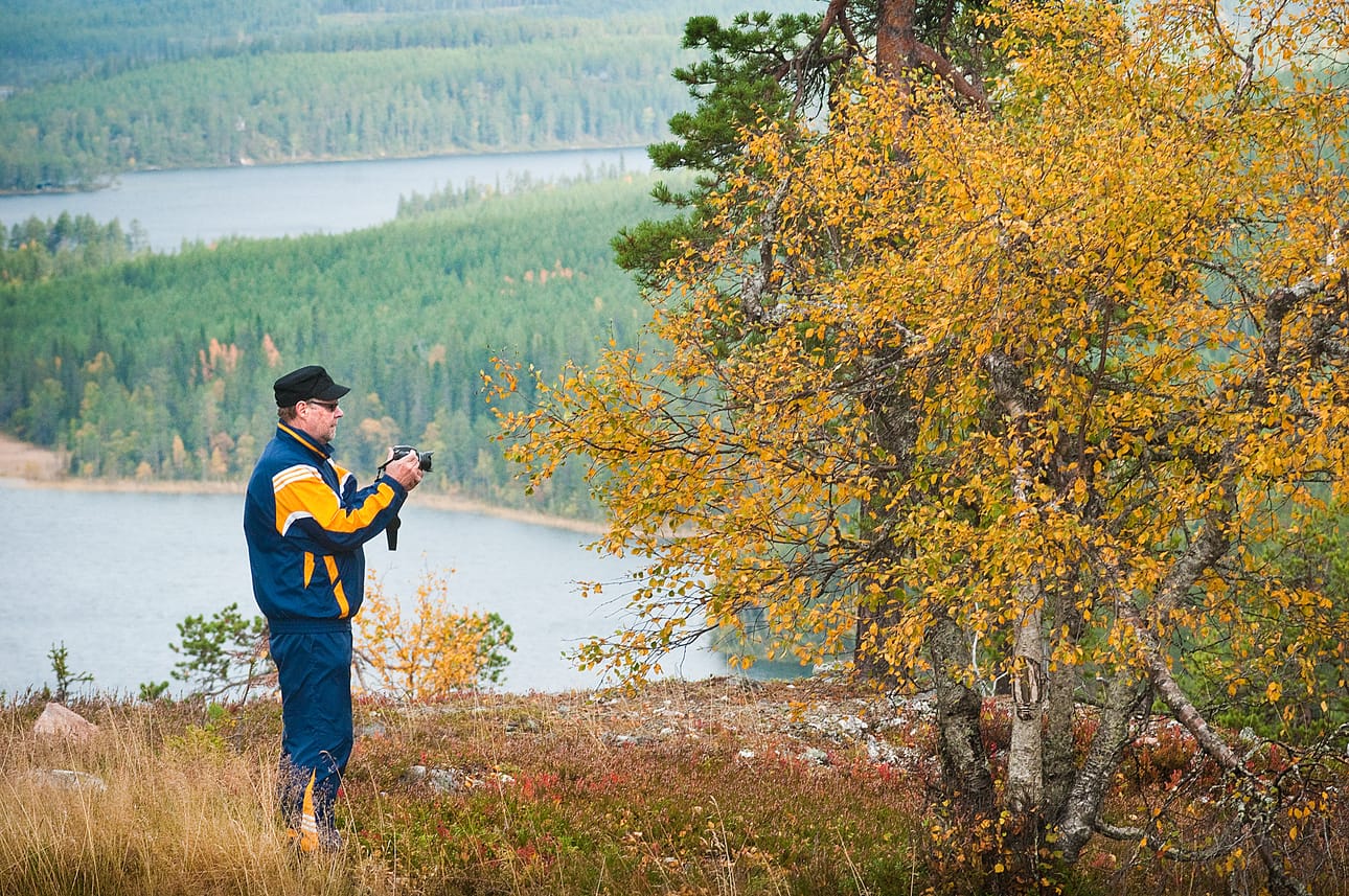 Rukan maisemiessa näkyy jo syksyn merkit.