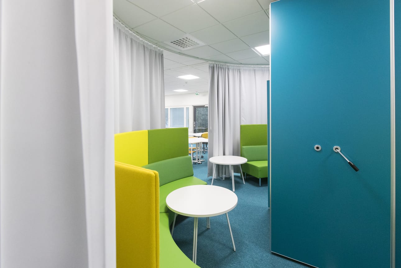 Arkistokuva Metsokankaan koulun tiloista.