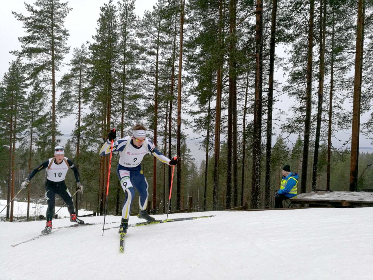 Lauri Peltoniemi kilpailemassa viime joulukuussa Kontionlahdella.