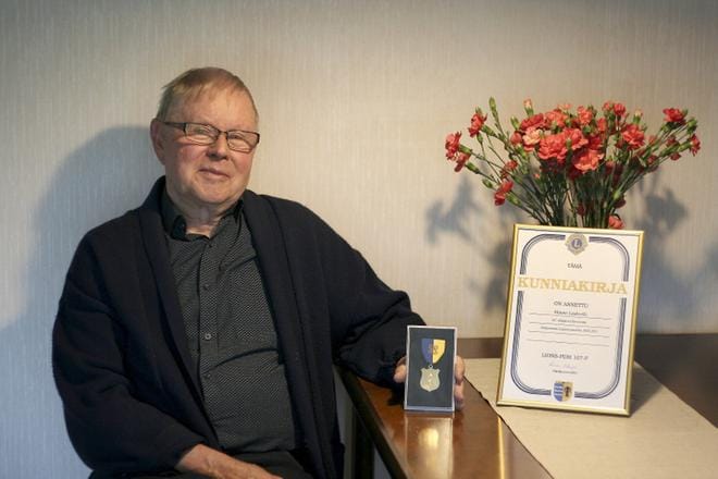 Alajärveläistä Mauno Laaksoa on motivoinut Lions-toimintaan erityisesti yhdessä tekeminen. KUVA: ERKKI ÅKERMAN
