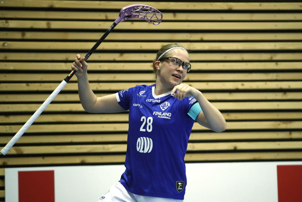 Veera Kauppi kasvatti kahdella maalillaan maajoukkueuransa maalilukeman 97:ään. LEHTIKUVA / Staffan Claesson