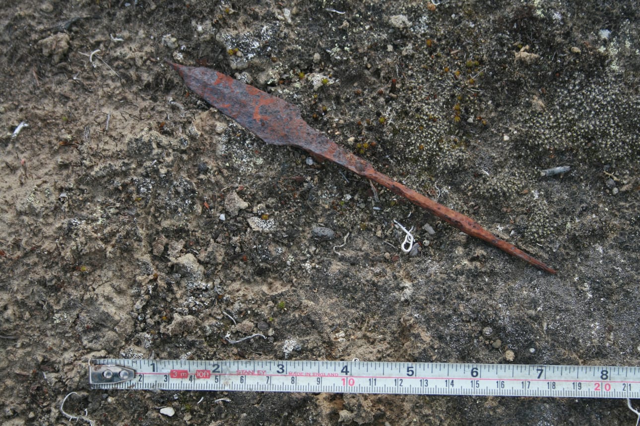 Nuolenkärki löytyi läheltä Norjan rajaa.