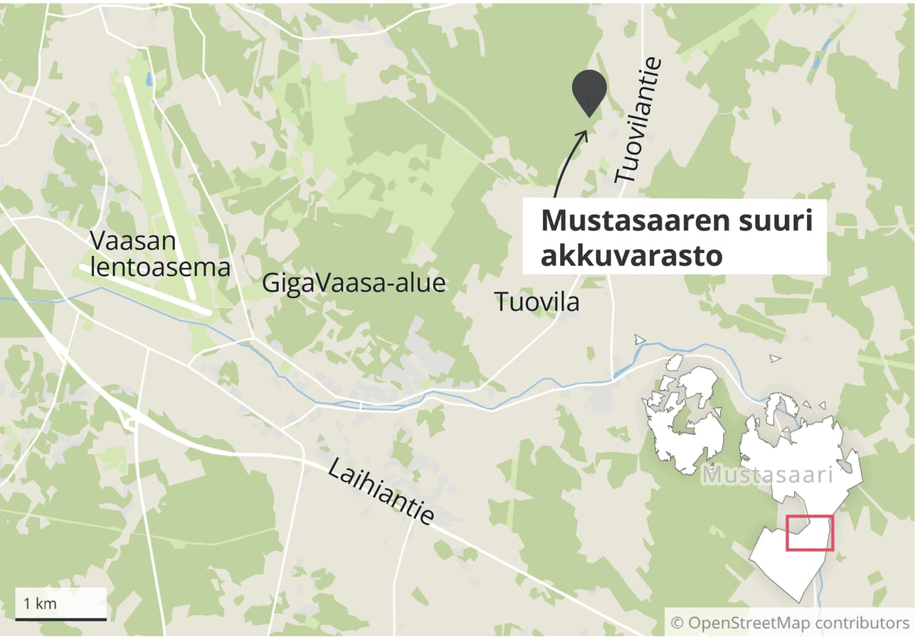 Mustasaaren akkuvarastoa päästäneen rakentamaan jo kesällä 2026.