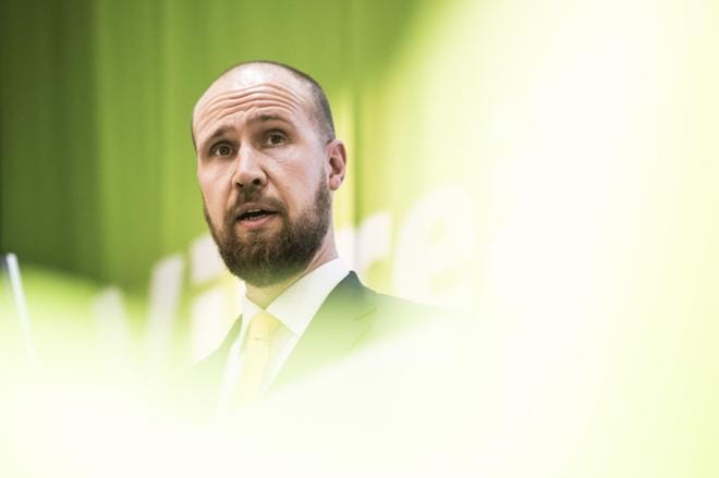 Vihreiden puheenjohtaja, kansanedustaja Touko Aalto kertoo, että puolueen valmistelema sosiaaliturvamalli valmistuu syksyllä. KUVA: Petri Huhtinen, arkisto