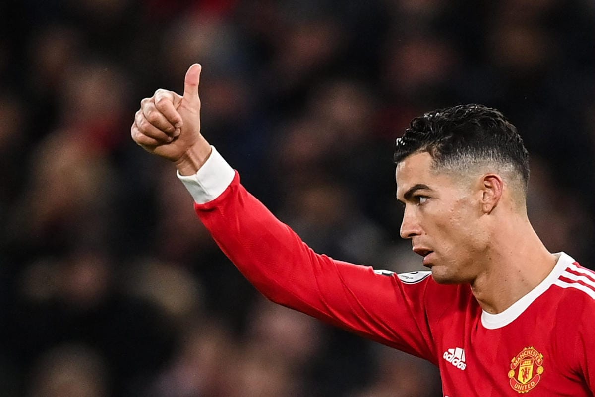Cristiano Ronaldo onnistui maalinteossa ensimmäisen kerran seitsemään otteluun. Portugalilainen teki Manchester Unitedin voittomaalin. LEHTIKUVA/AFP