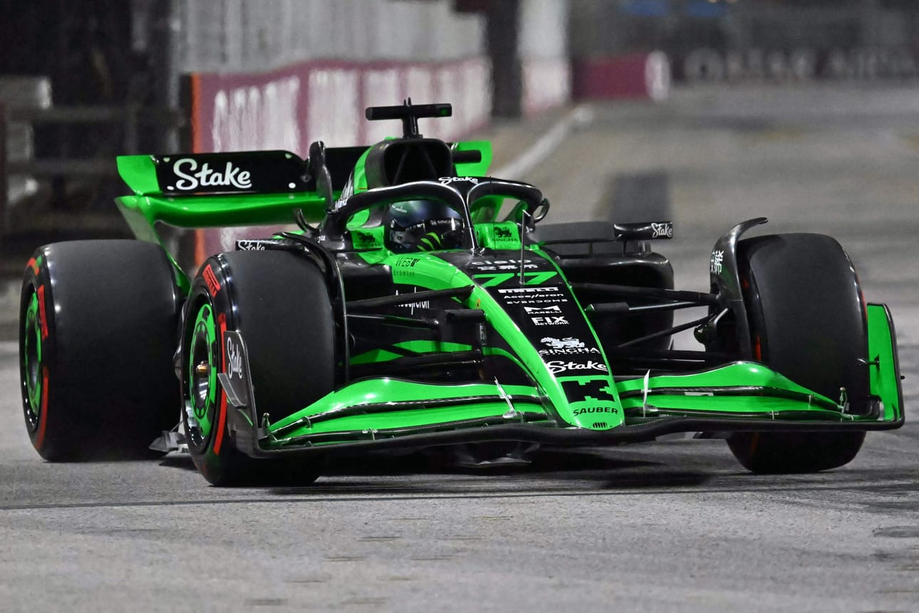 Sauberin Valtteri Bottas oli avausharjoituksissa 18:s eli kolmanneksi viimeinen. LEHTIKUVA/AFP