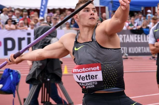 Saksalainen Johannes Vetter nähdään jälleen tänä vuonna Kuortaneen yleisurheilukentän heittoviivalla, mikäli koronatilanne sen sallii. KUVA: TERO HEISKA