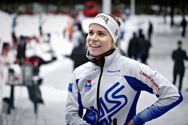Jasmi Joensuu matkaa MM-kisoihin Oberstdorfiin. KUVA: TOMI KOSONEN