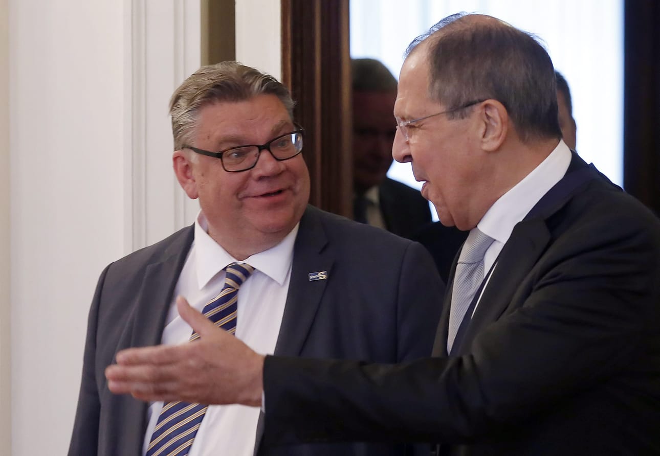 Timo Soini tapasi eilen Sergei Lavrovin Moskovassa.