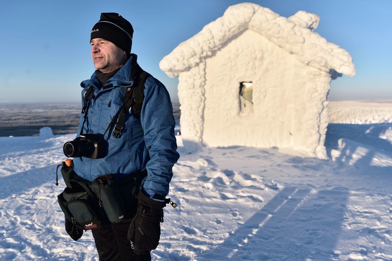 Jarmo Pölönen kiipesi maanantaina kaksi kertaa Valtavaaralle.