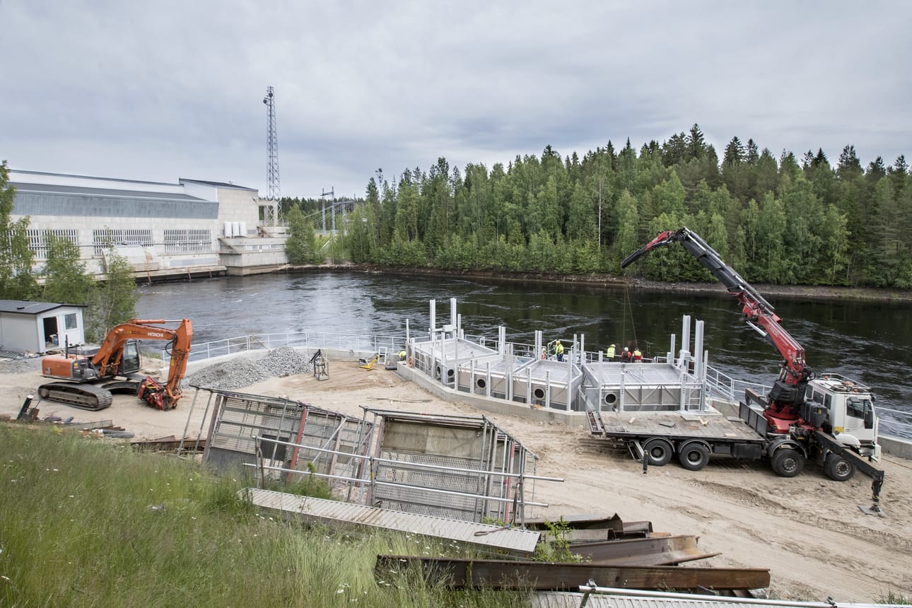 Muhoksen Montan voimalan yhteyteen on valmistumassa kalojen kiinniottolaite.