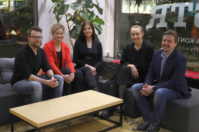 Liina Hautanen ja Juha-Martti Kuoppala tekivät tiivistä yhteistyötä BSTR:n Anssi Hanhimäen, Pauliina Hautamäen ja Elina Rannanjärven kanssa.