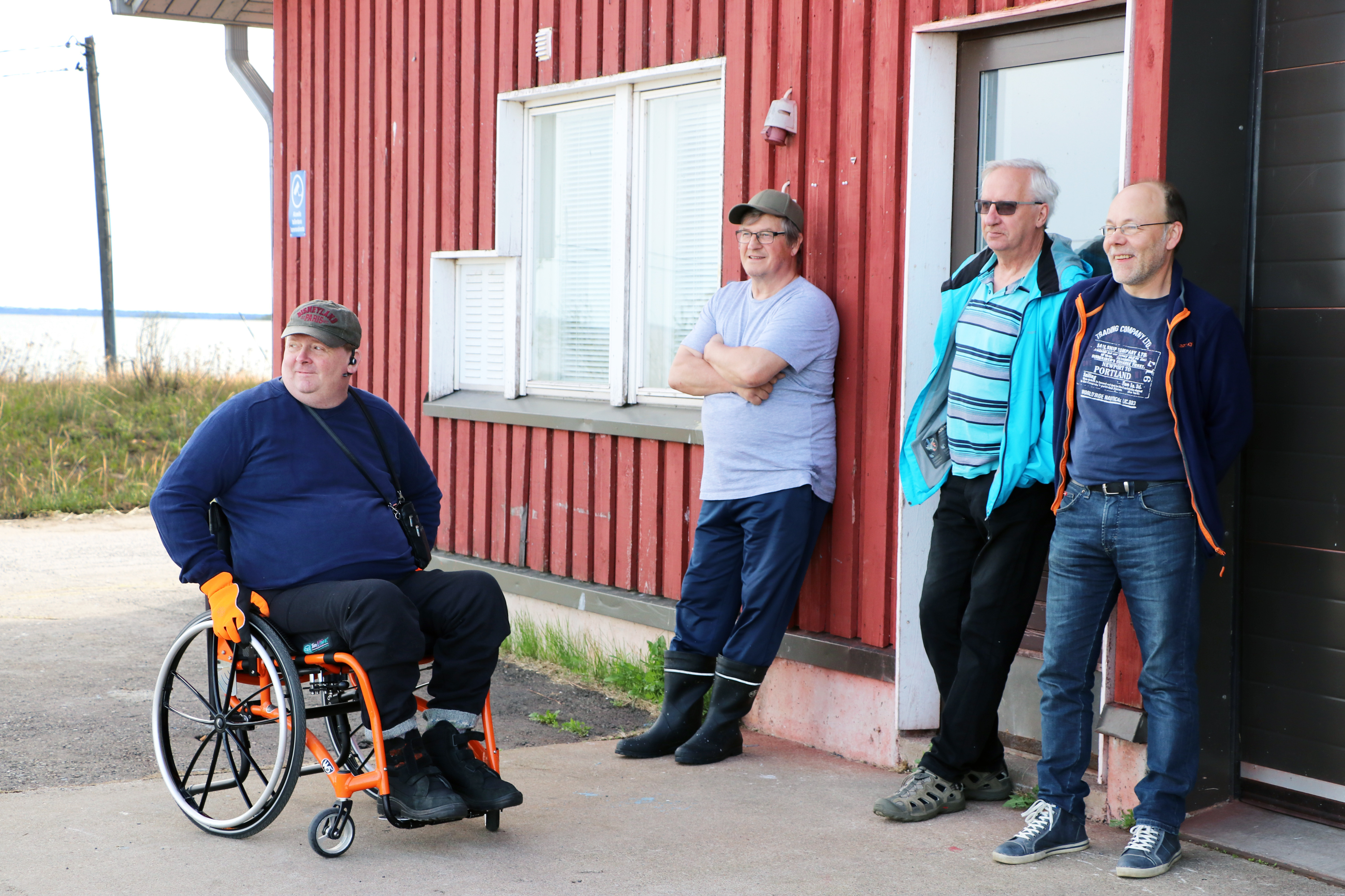 Riuttu Fiskin yrittäjäkuusikosta paikalle pääsivät nämä neljä: Mikko Savolainen, Eero Nalkki, Jorma Kiljander ja  Seppo Teräs.