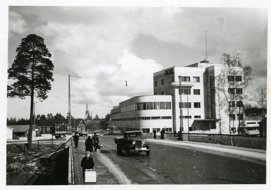 Näkymä Maasillan suunnasta. Kuva: M. E. Palomäki, Pohjanmaan museon arkisto.