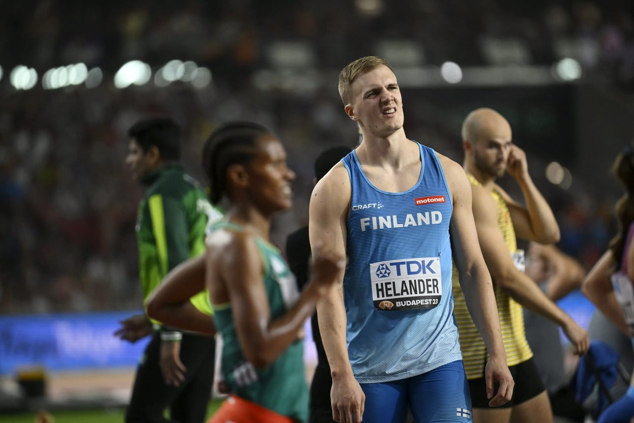 Oliver Helander oli Suomen ainoa edustaja keihäsfinaalissa. LEHTIKUVA / ANTTI AIMO-KOIVISTO