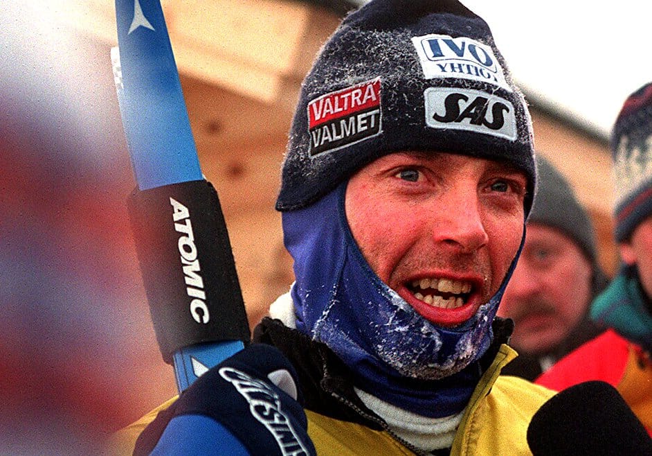 Mika Myllylä kuvattuna Rokuan hiihdoissa vuonna 1999.