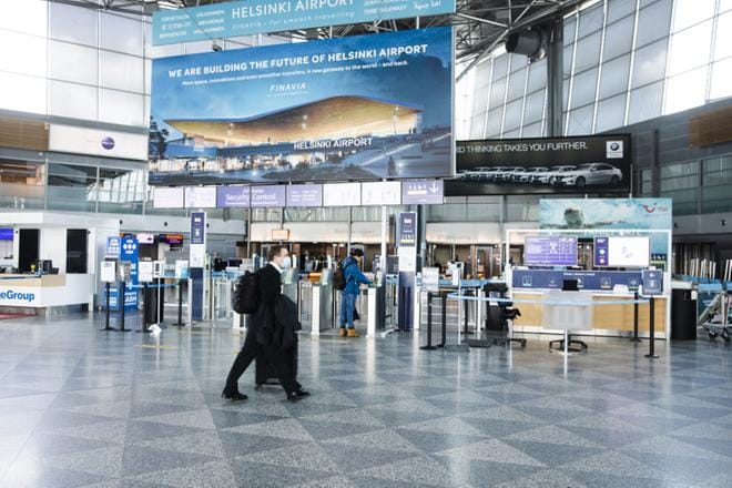 Tällä hetkellä Helsinki-Vantaalle saapuu lentoja useista riskimaista. Arkistokuva toukokuulta. KUVA: Arttu Laitala/Arkisto