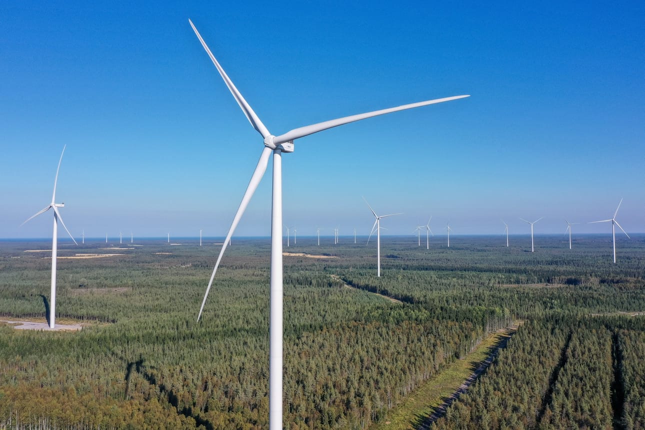 Wpd Suomi Oy:n Karhunnevan tuulivoimapuiston avajaisia vietettiin Pyhäjoella 7. syyskuuta 2024. LEHTIKUVA / TOMI HIRVINEN