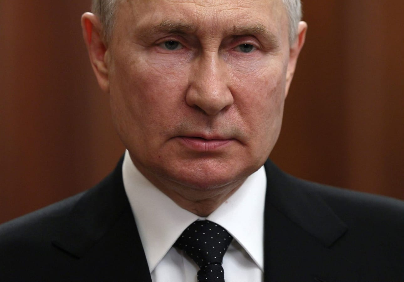 Venäjän presidentti Vladimir Putin kiitti puheessaan kansalaisiaan muun muassa isänmaallisuudesta. LEHTIKUVA/AFP