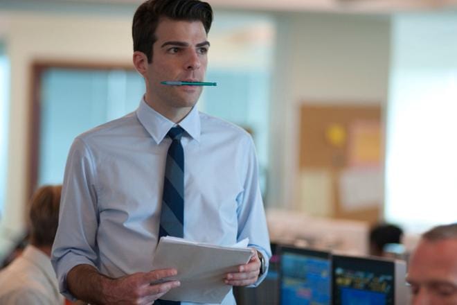 Zachary Quinto on Peter Sullivan finanssikriisielokuvassa Margin Call. KUVA: Hero