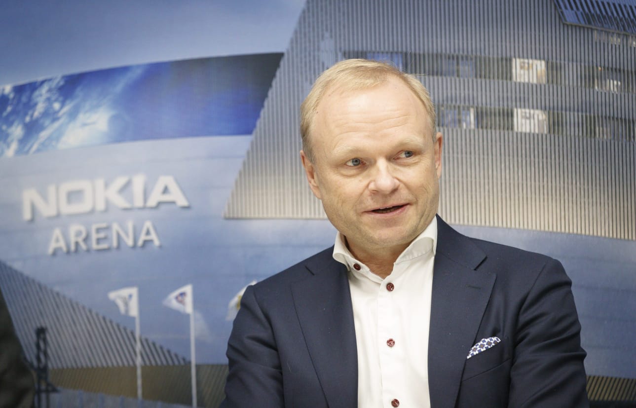 Nokian toimitusjohtaja Pekka Lundmark sanoo tulostiedotteessa olevansa luottavainen, että myönteinen markkinakehitys jatkuu myös tänä vuonna. LEHTIKUVA / KALLE PARKKINEN