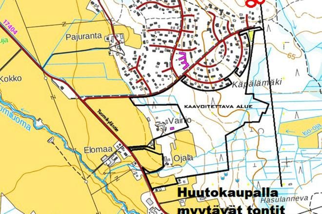 Seinäjoen ja Ilmajoen rajalla sijaitseva Ahonkylä kiinnostaa yli kuntarajojen. Lisää alueita kaavoitetaan parhaillaan. Nyt kylässä on parituhatta asukasta. Kuva Ilmajoen kunta
