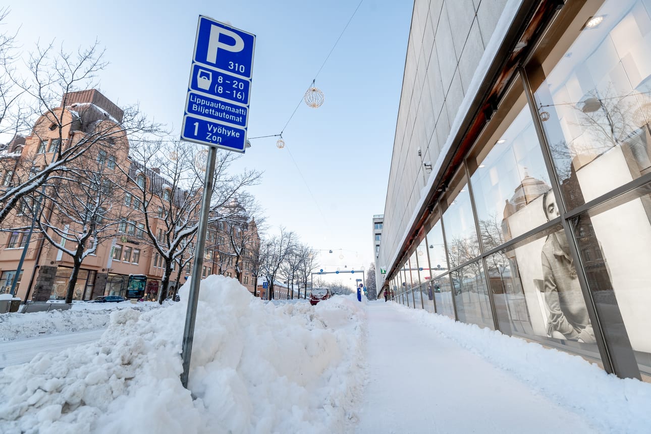 Vaasassa satoi joulunpyhinä reilut 40 senttiä lunta.