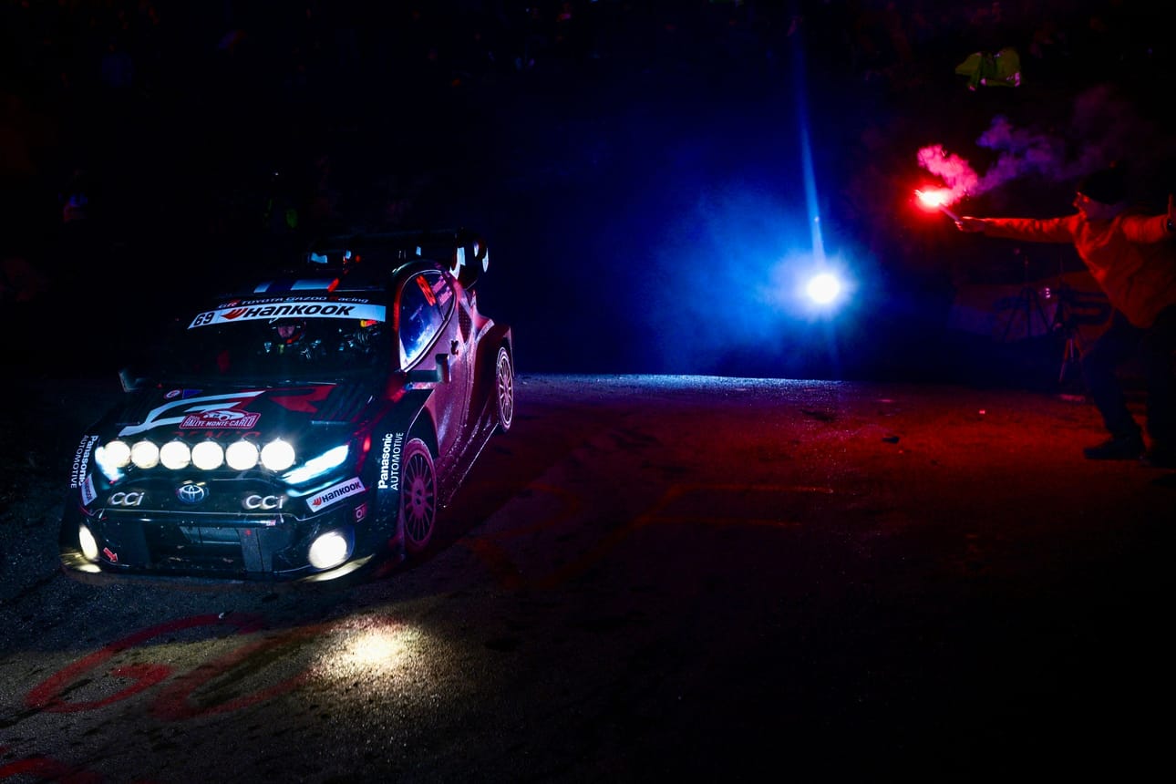 Kalle Rovanperä Monte Carlo -rallissa. Lehtikuva/AFP