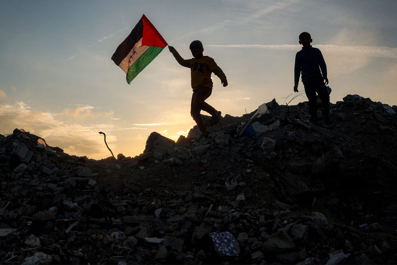 Israelin ja Hamasin välisen aseleposopimuksen on määrä astua voimaan sunnuntaina. LEHTIKUVA/AFP