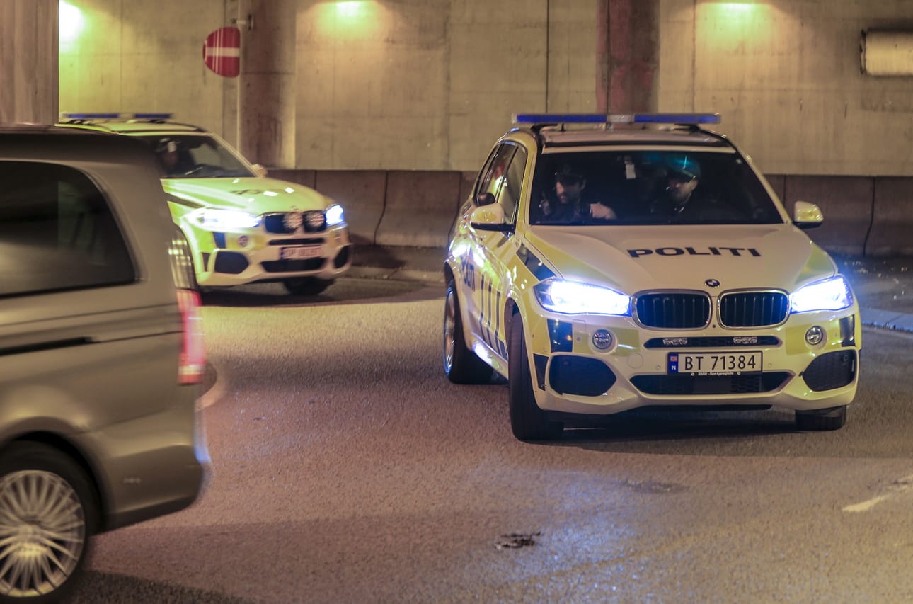 Poliisiauto Oslossa. Arkistokuva.